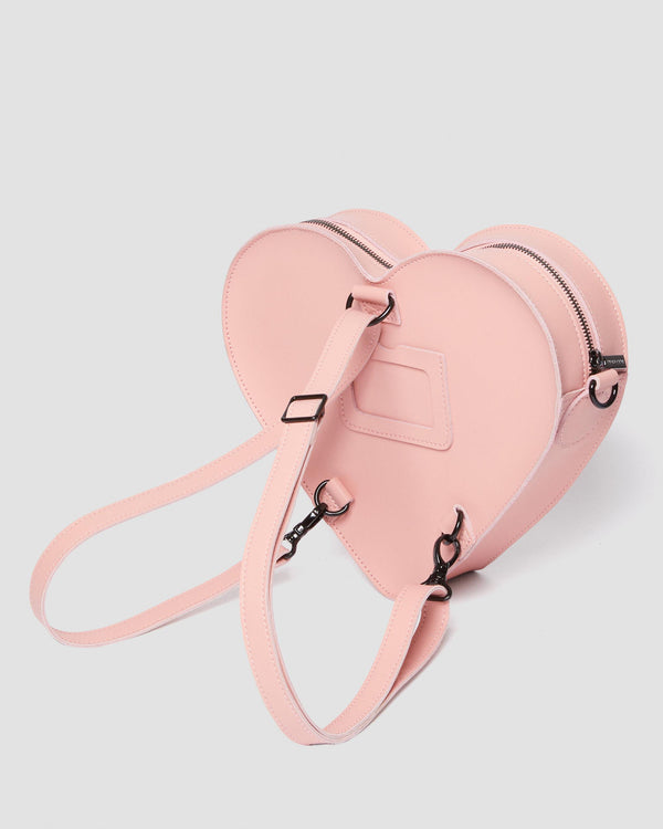 Sac en cuire en forme de coeur Rose